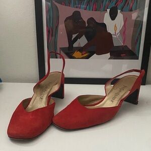Red Slingback Heels